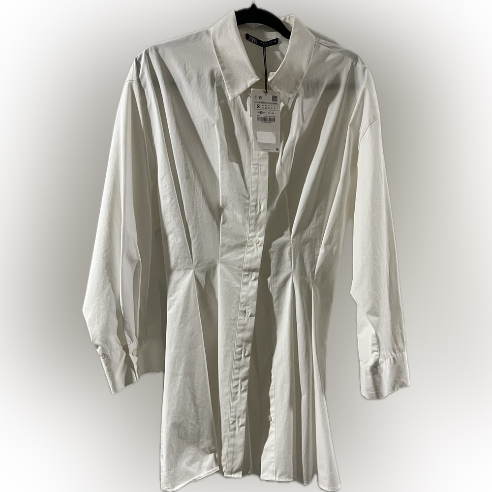 NWT Zara Long White Shirt